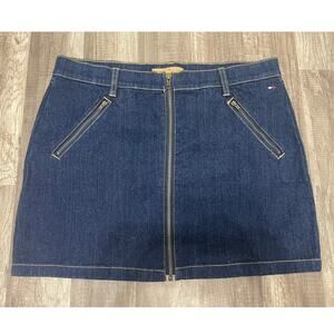 Tommy Jeans Vintage Zipper Front Denim Skirt – Size 9
